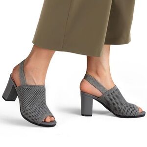 mysoft Women's Knit Chunky Block 3” Heel Slingback Size 7.5 Wide